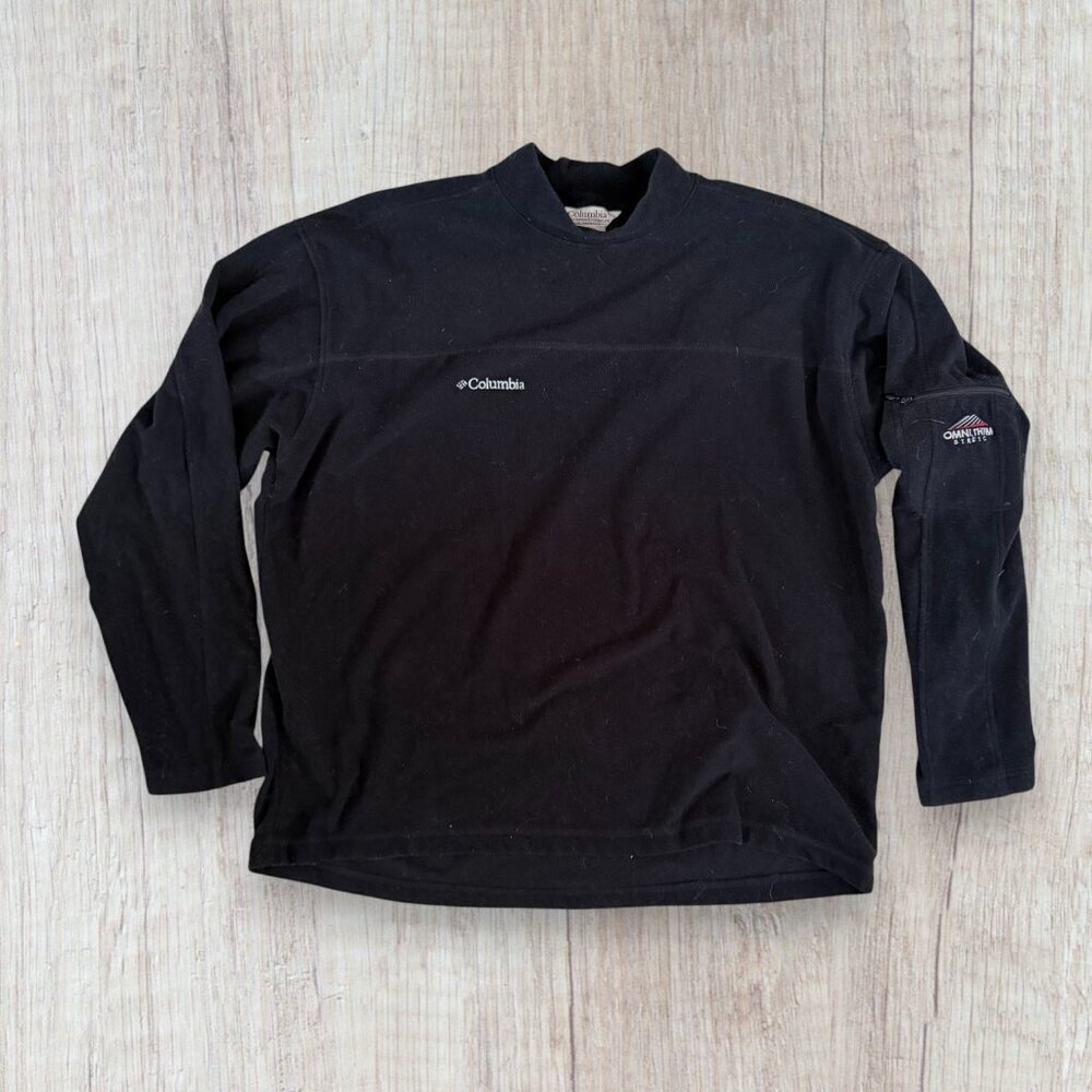 Vintage Columbia Omni Therm Fleece Pullover Black Mens XL 90s Outdoor Gorpcore